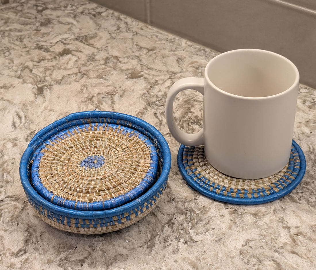 Ugandan Handwoven Coaster Sets