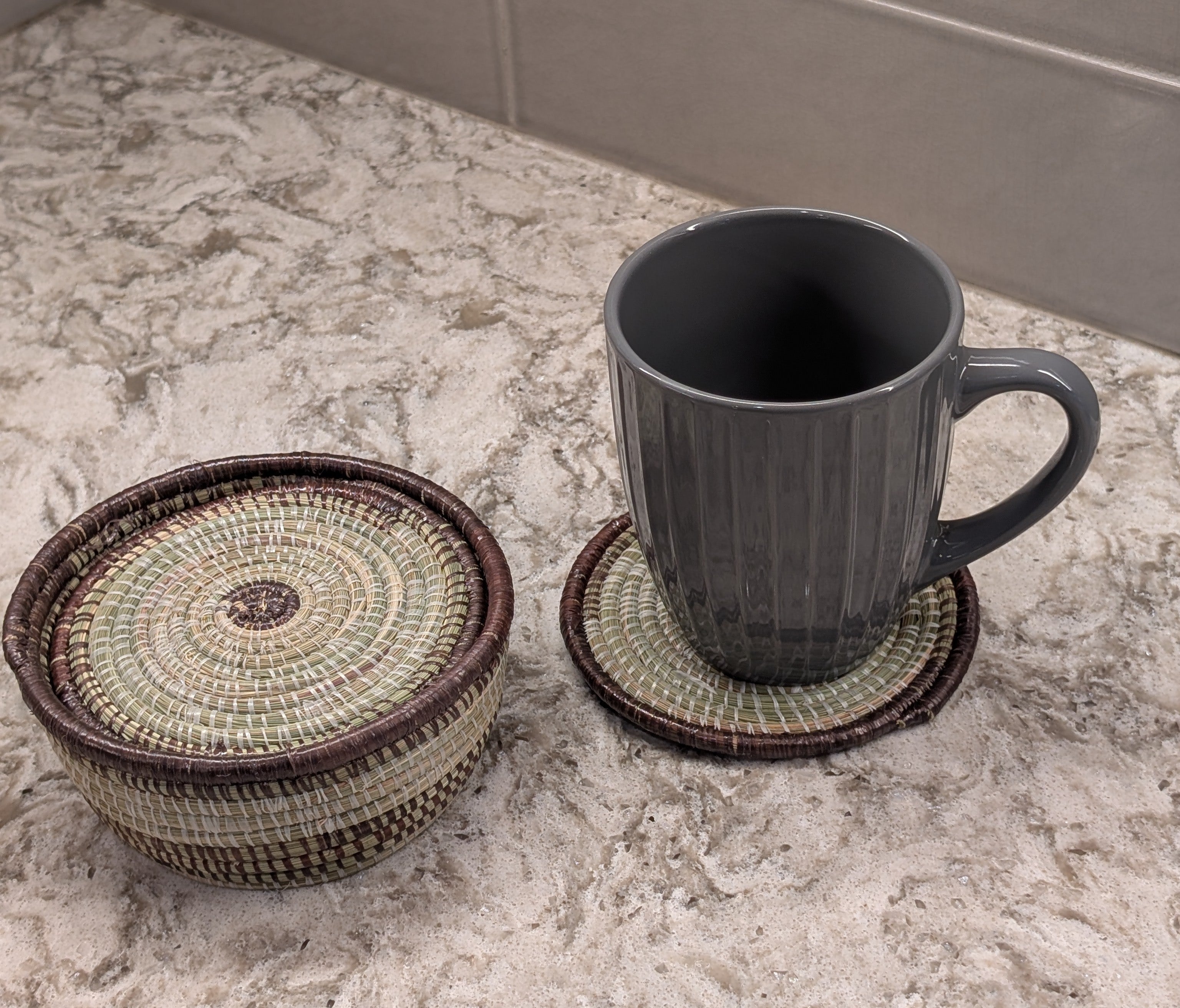 Ugandan Handwoven Coaster Sets