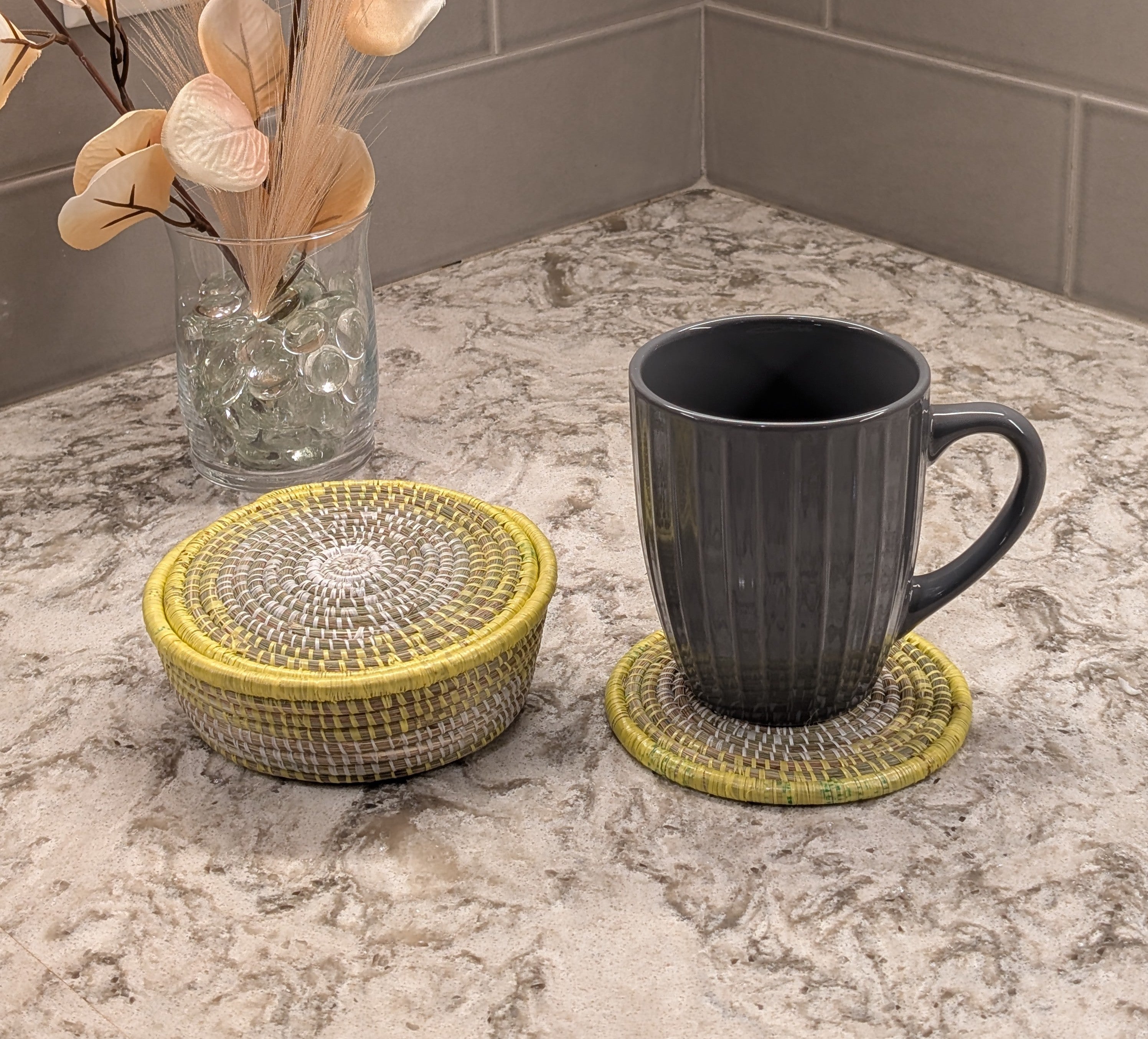 Ugandan Handwoven Coaster Sets